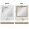 Amanti Art Mirror Makeover Bathroom Mirror Frame Border Kit - Fully Assembled Peel and Stick Frame - Mirror NOT Included - Grace Brushed Gold Trim